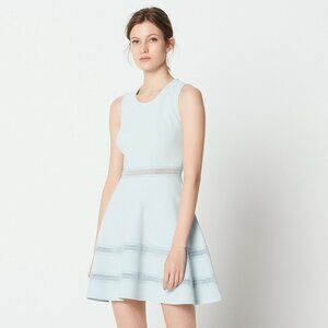 Blue Sandro Fit-and-Flare Dress, Size 8 (Orig. $370)